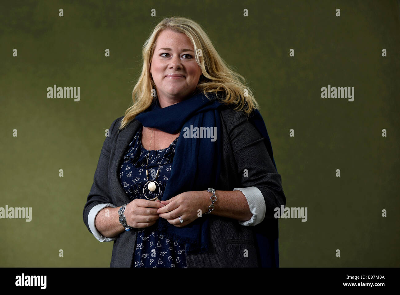 English author of historical fiction Robyn Young appears at the Edinburgh International Book Festival. Stock Photo