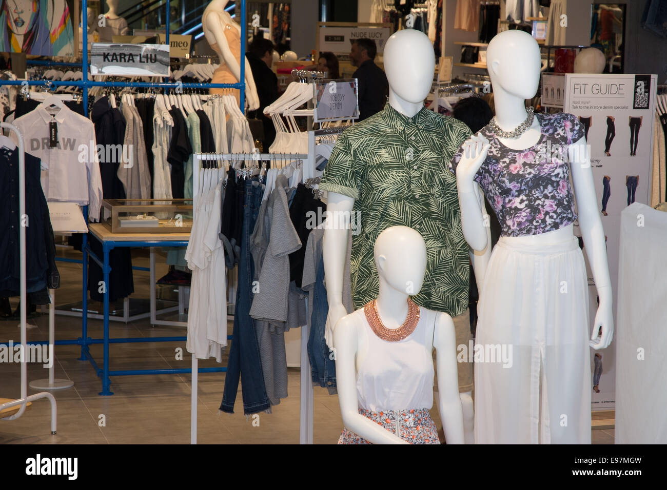 Mannequins In Retail Clothing Store Display Stock Photo Alamy