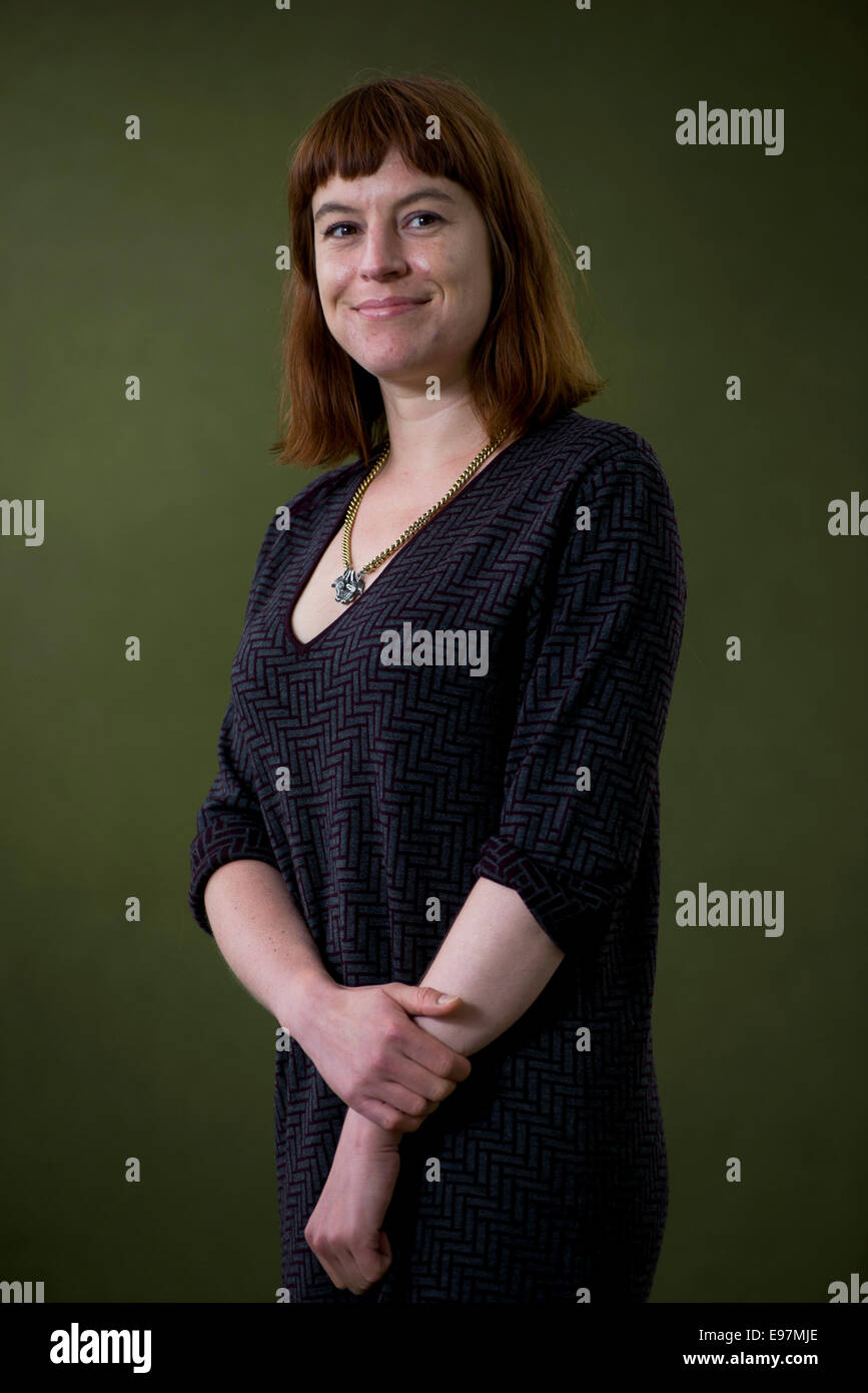 Author Rebecca Hunt appears at the Edinburgh International Book Festival. Stock Photo