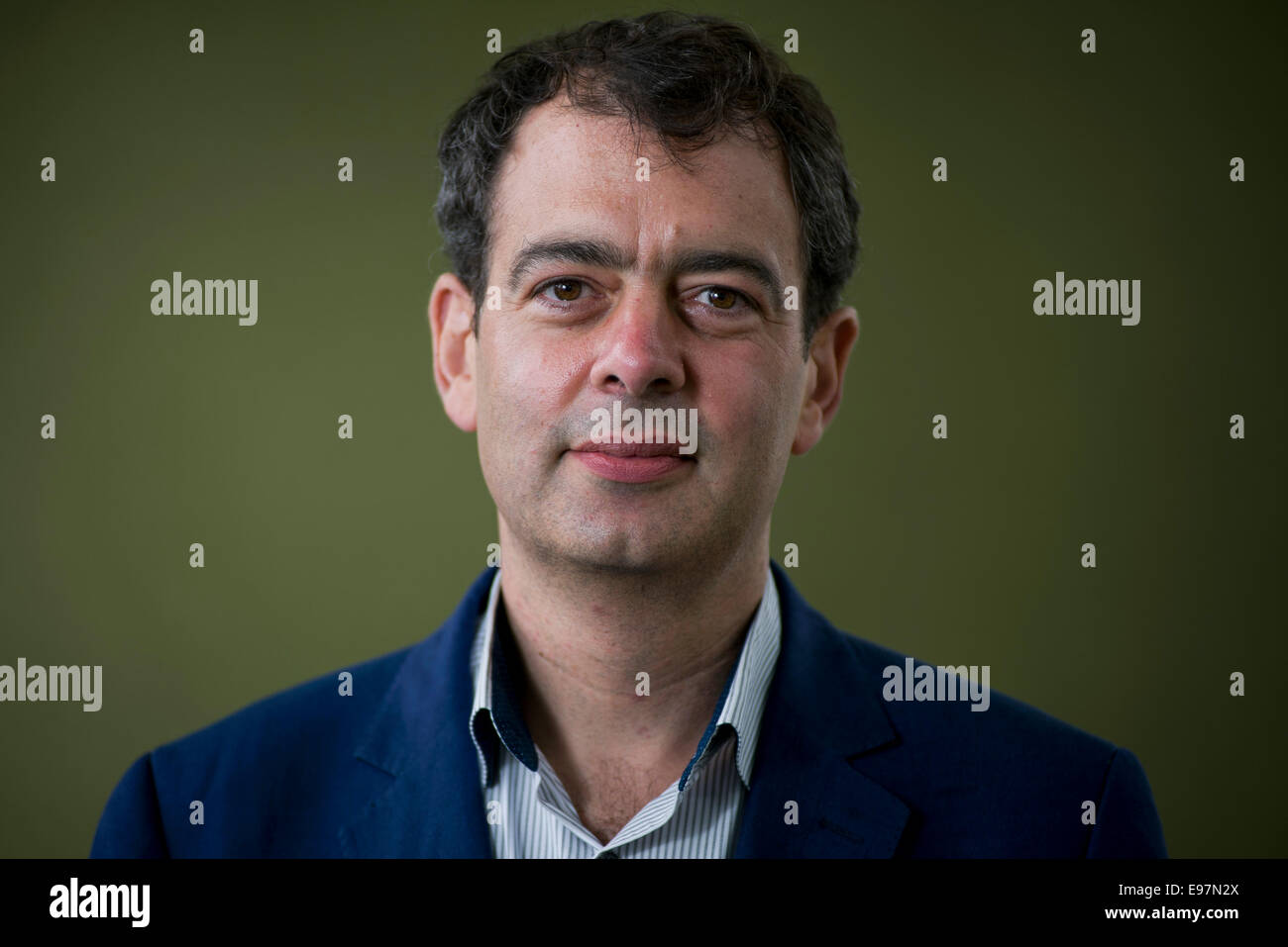 British political scientist David Runciman appears at the Edinburgh International Book Festival. Stock Photo