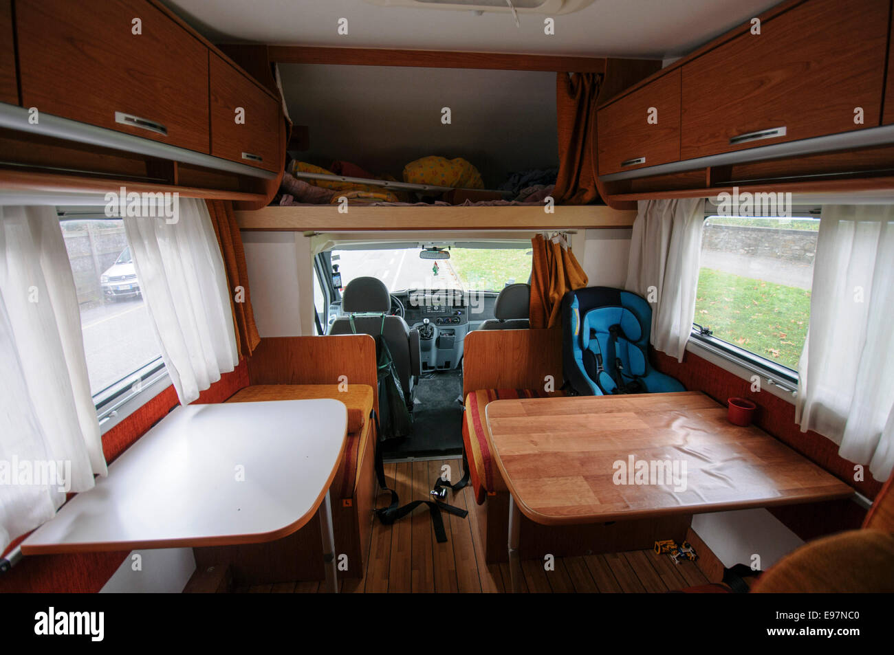 interior of a mobile motor home Stock Photo
