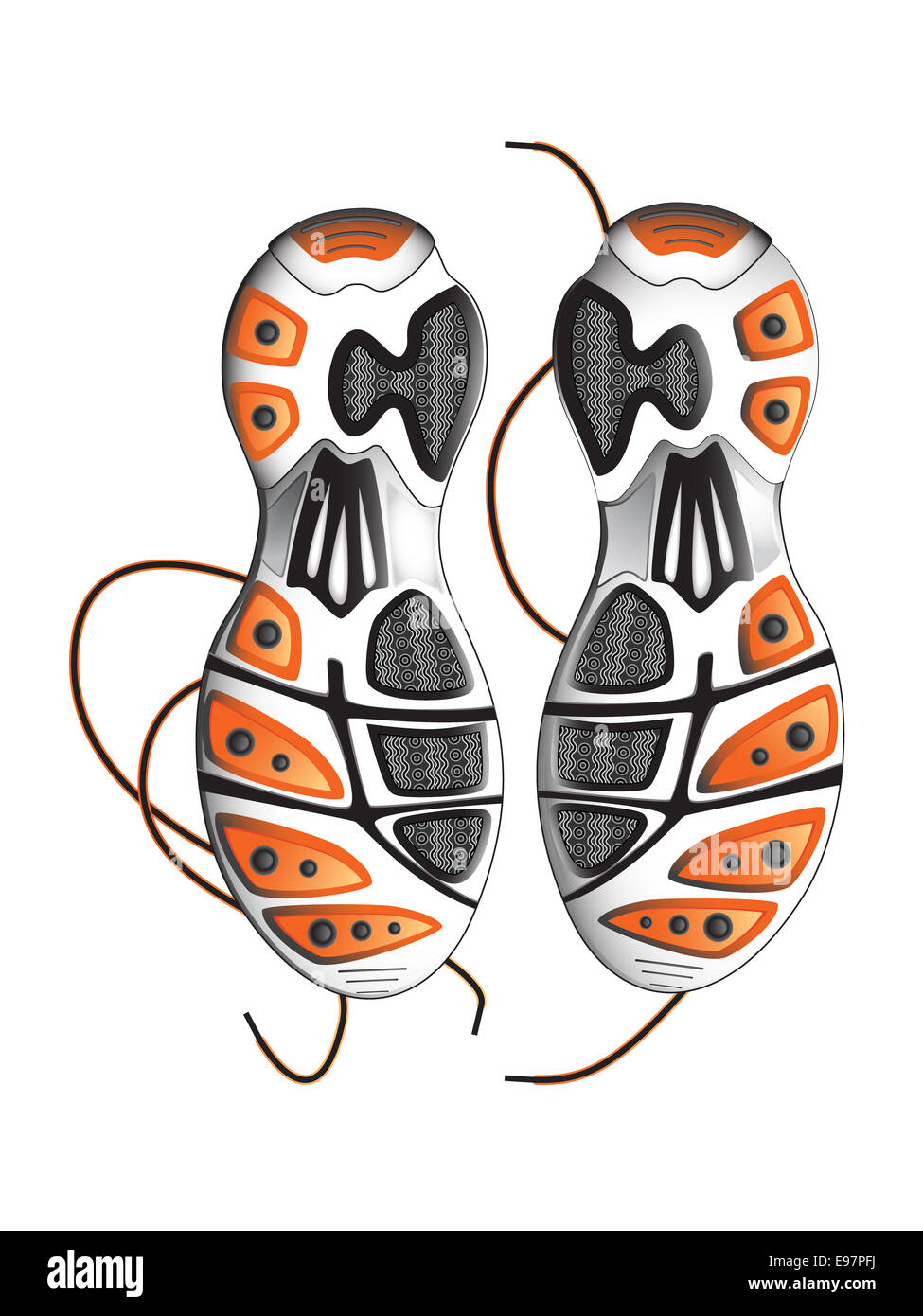 Running shoes soles Stock Photo Alamy