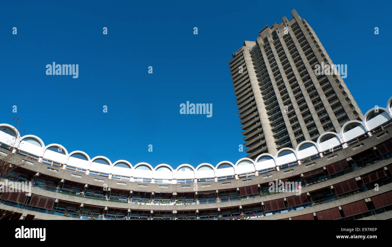 Barbican apartments residential tower and luxury flats exterior Stock