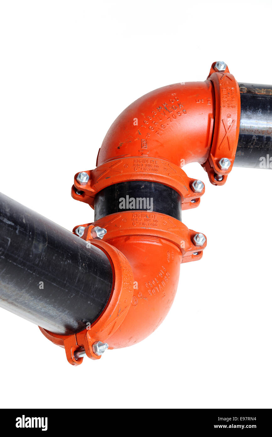 Large industrial pipe fittings Stock Photo Alamy