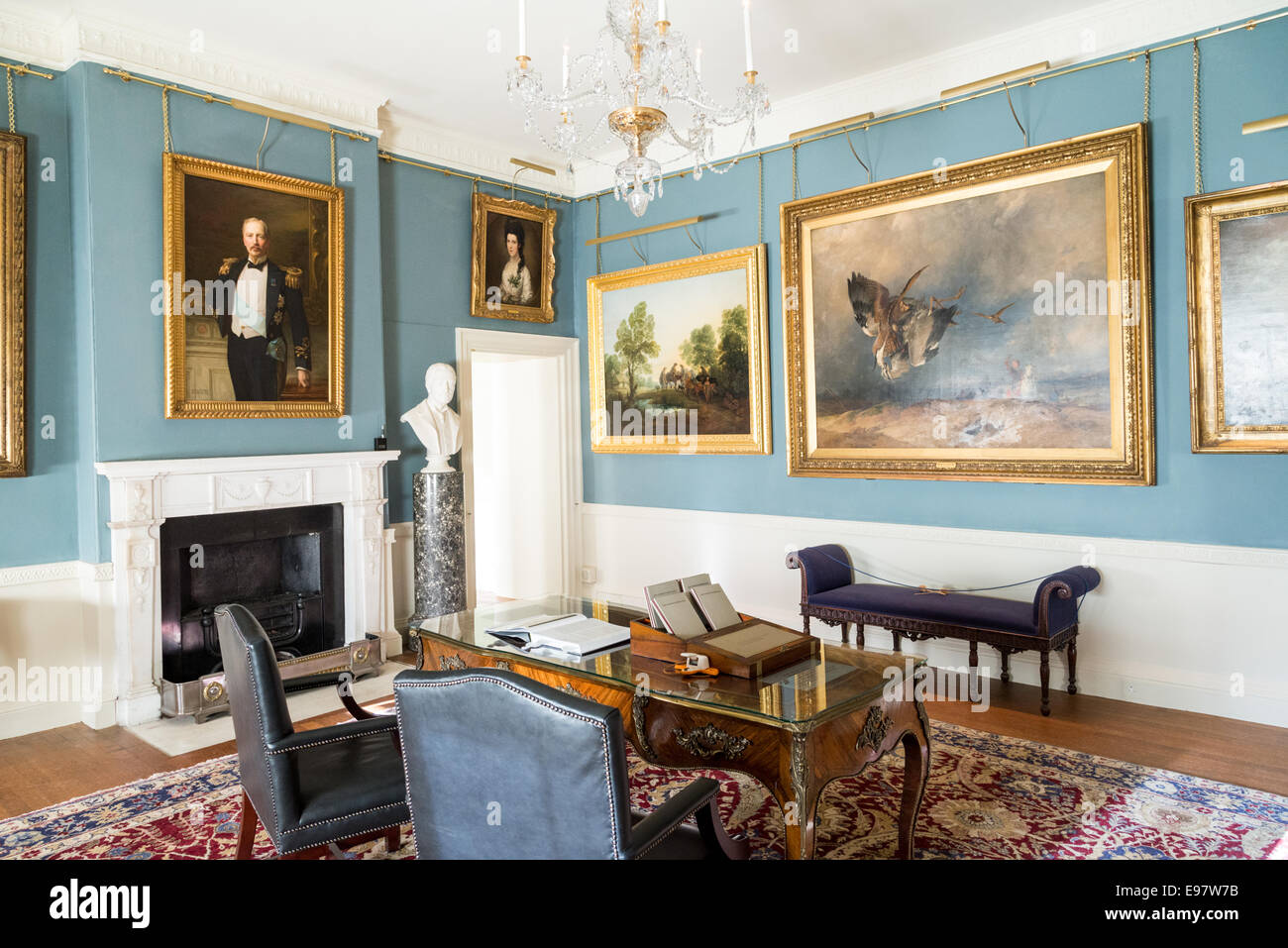 Classical paintings in one of the rooms in Kenwood House, London