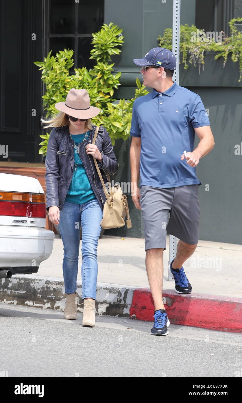 Reese Witherspoon and husband Jim Toth were spotted leaving Tavern in