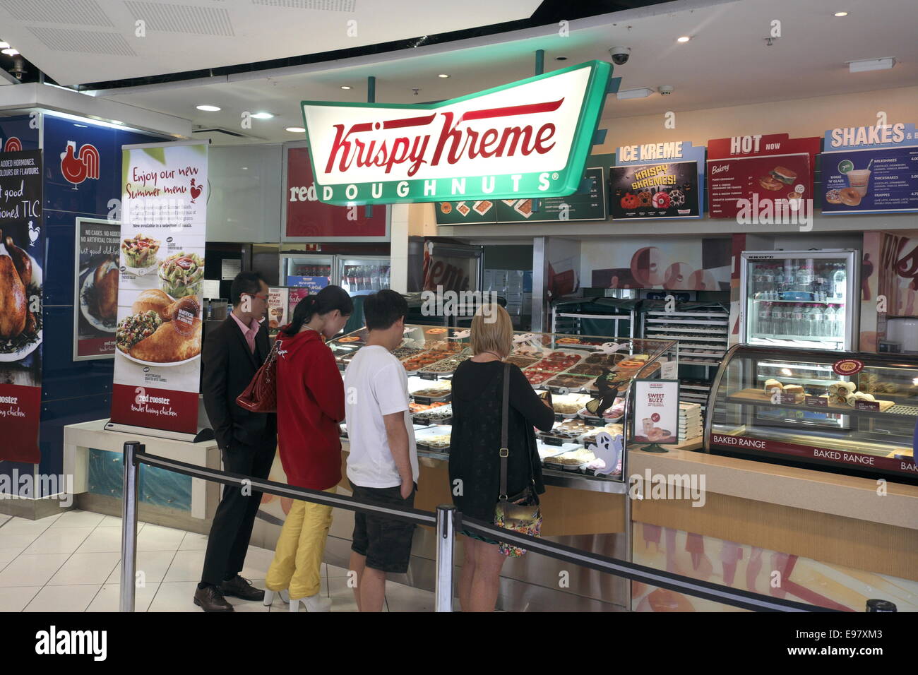 krispy creme store at sydney kingsford smith airport departure lounge terminal 2 concourse area ,new south wales ,australia Stock Photo