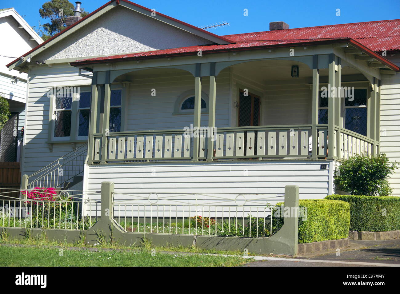 traditional weatherboard home house in Launceston,Tasmania,Australia, Launceston is located  north tasmania in the tamar valley Stock Photo