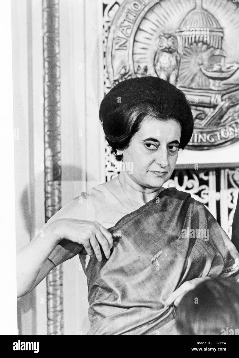 Indira Gandhi, Prime Minister Indira Gandhi of India Stock Photo