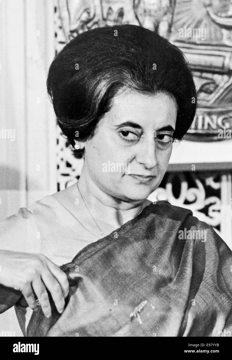 Indira Gandhi, Prime Minister Indira Gandhi of India Stock Photo