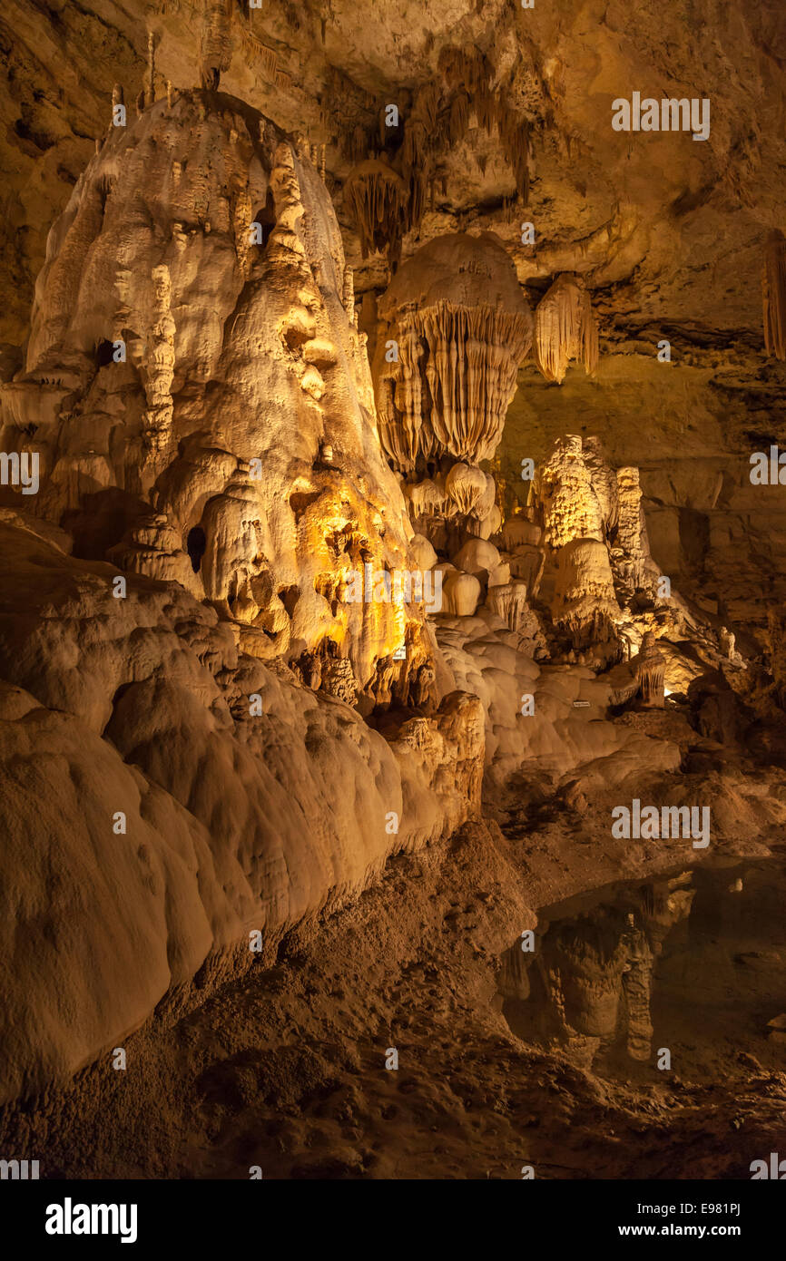 Natural Bridge Caverns in Central Texas near San Antonio Stock Photo