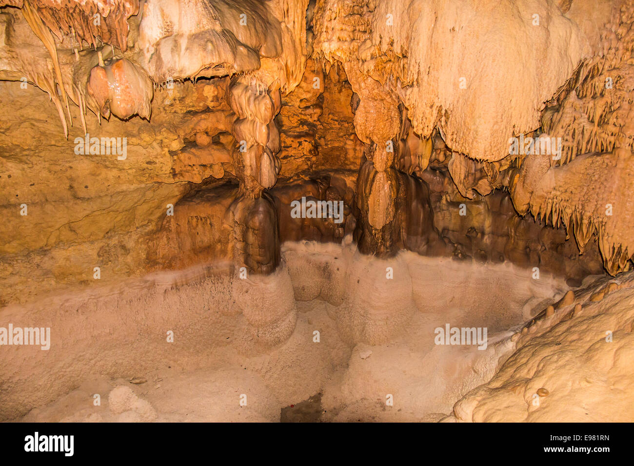 Natural Bridge Caverns in Central Texas near San Antonio Stock Photo