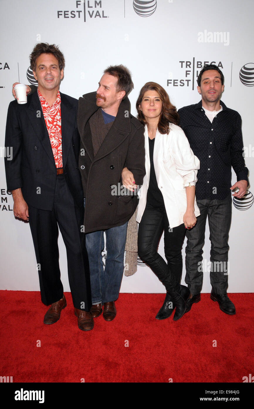 2014 Tribeca Film Festival - 'Loitering With Intent' Premiere -Red Carpet Arrivals  Featuring: Ivan Martin,Sam Rockwell,Marisa Tomei,Michael Godere Where: Manhattan, New York, United States When: 19 Apr 2014 Stock Photo