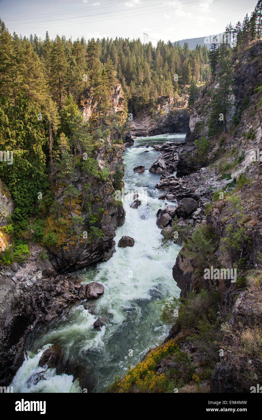Kettle River near USA/ Canada Border. British Columbia, Canada Stock