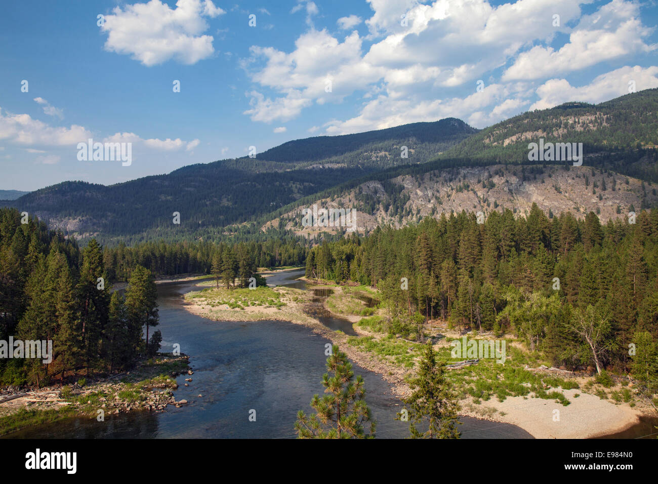 Kettle River near USA/ Canada Border. British Columbia, Canada Stock