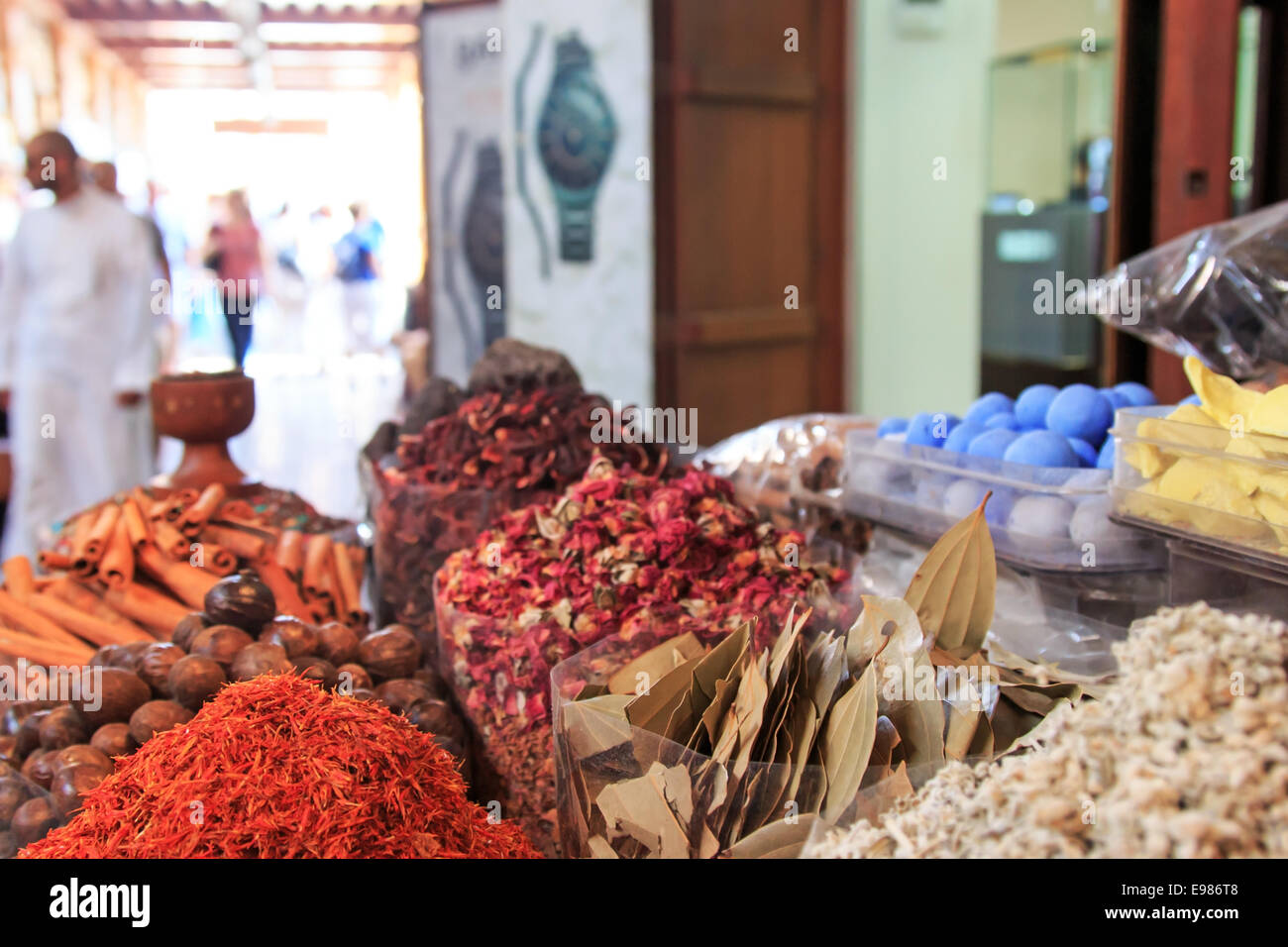 Spices in the spice souk in Dubai Stock Photo Alamy