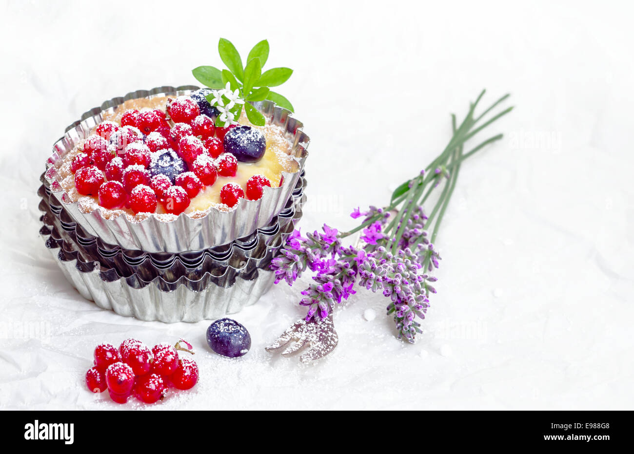 Recurrant Tart Still Life With A Freshly Baked Tart With Whole