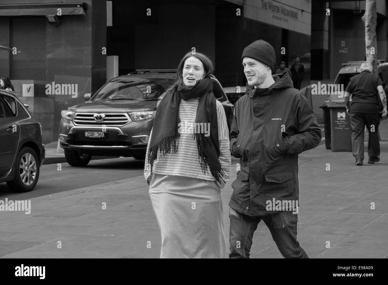 Attractive young couple Black and White Stock Photos & Images - Alamy