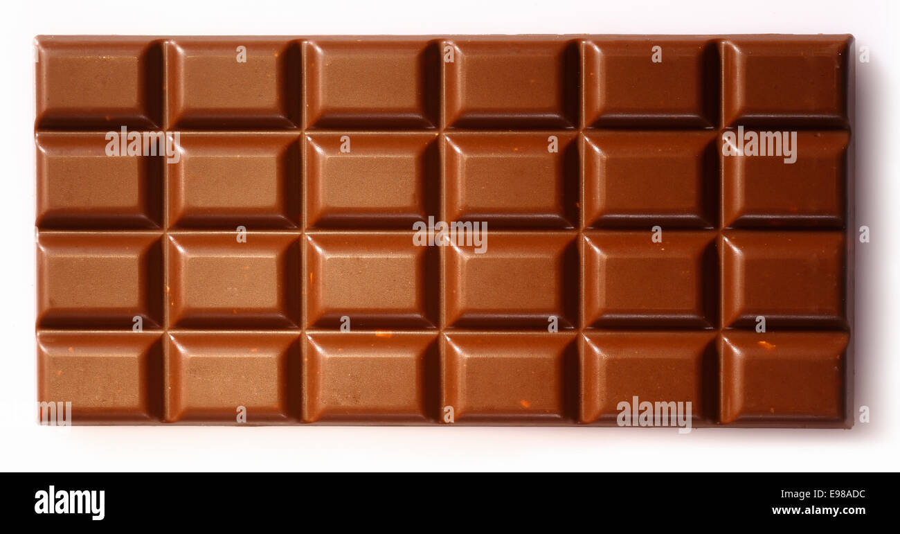 Background texture created from a slab of milk chocolate Stock Photo