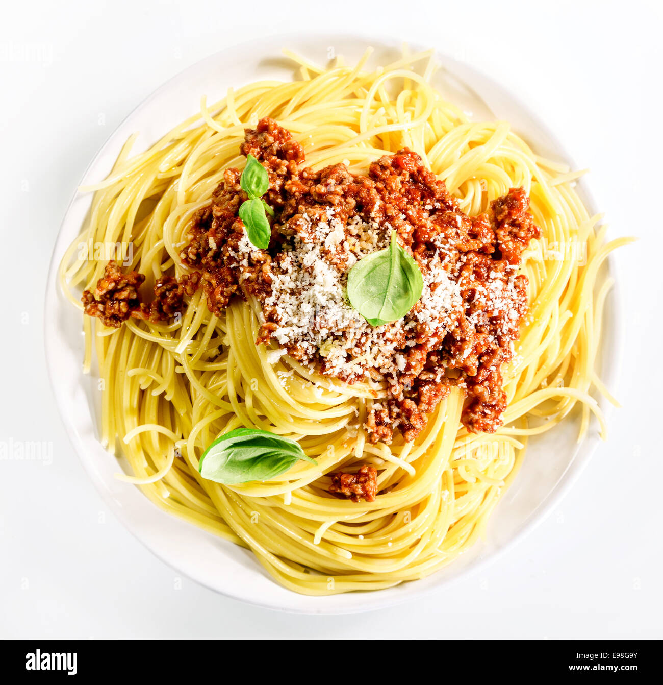 Spaghetti Bolognaise Isolated High Resolution Stock Photography And Images Alamy