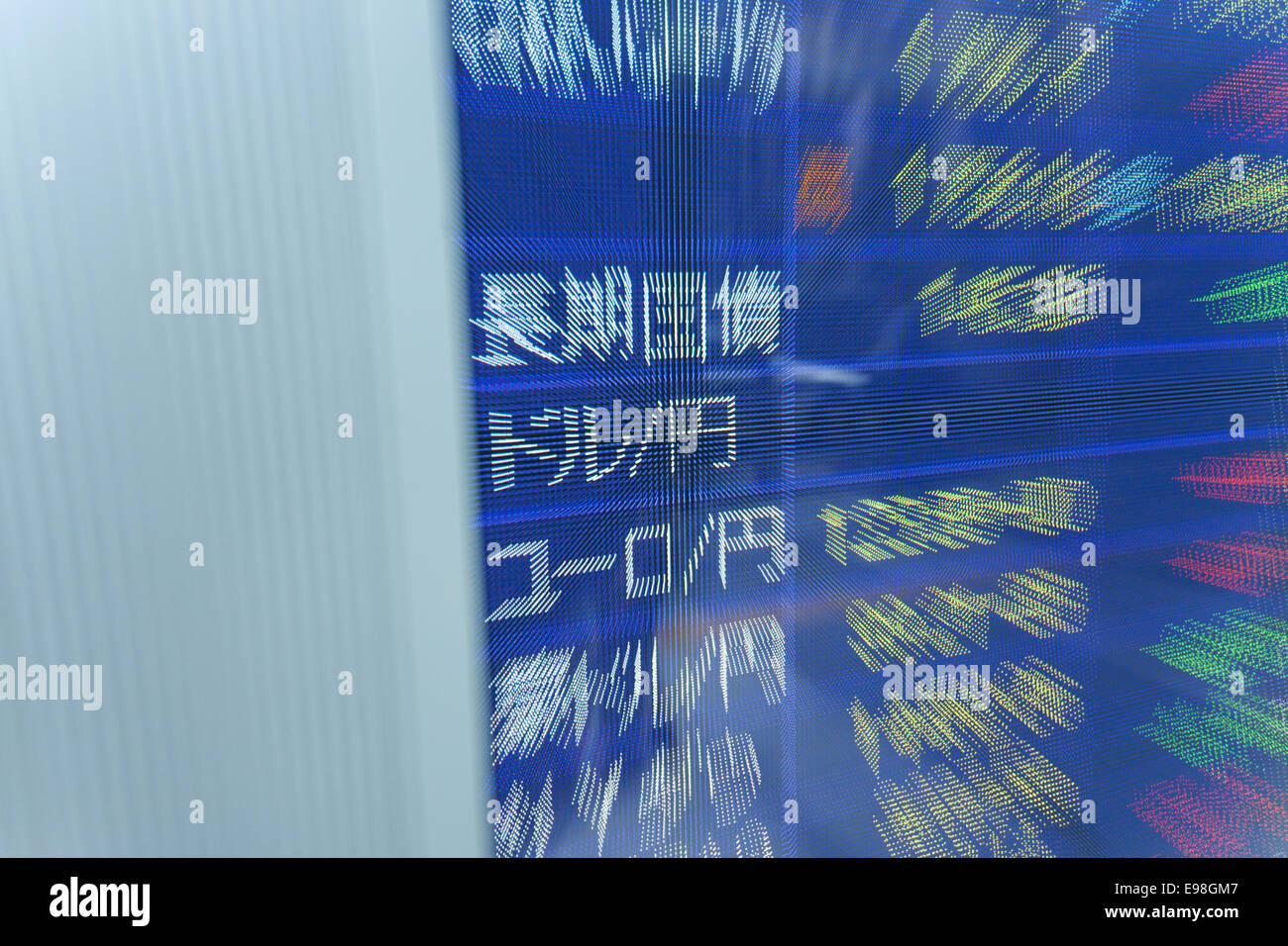 Stock market notice board Stock Photo Alamy