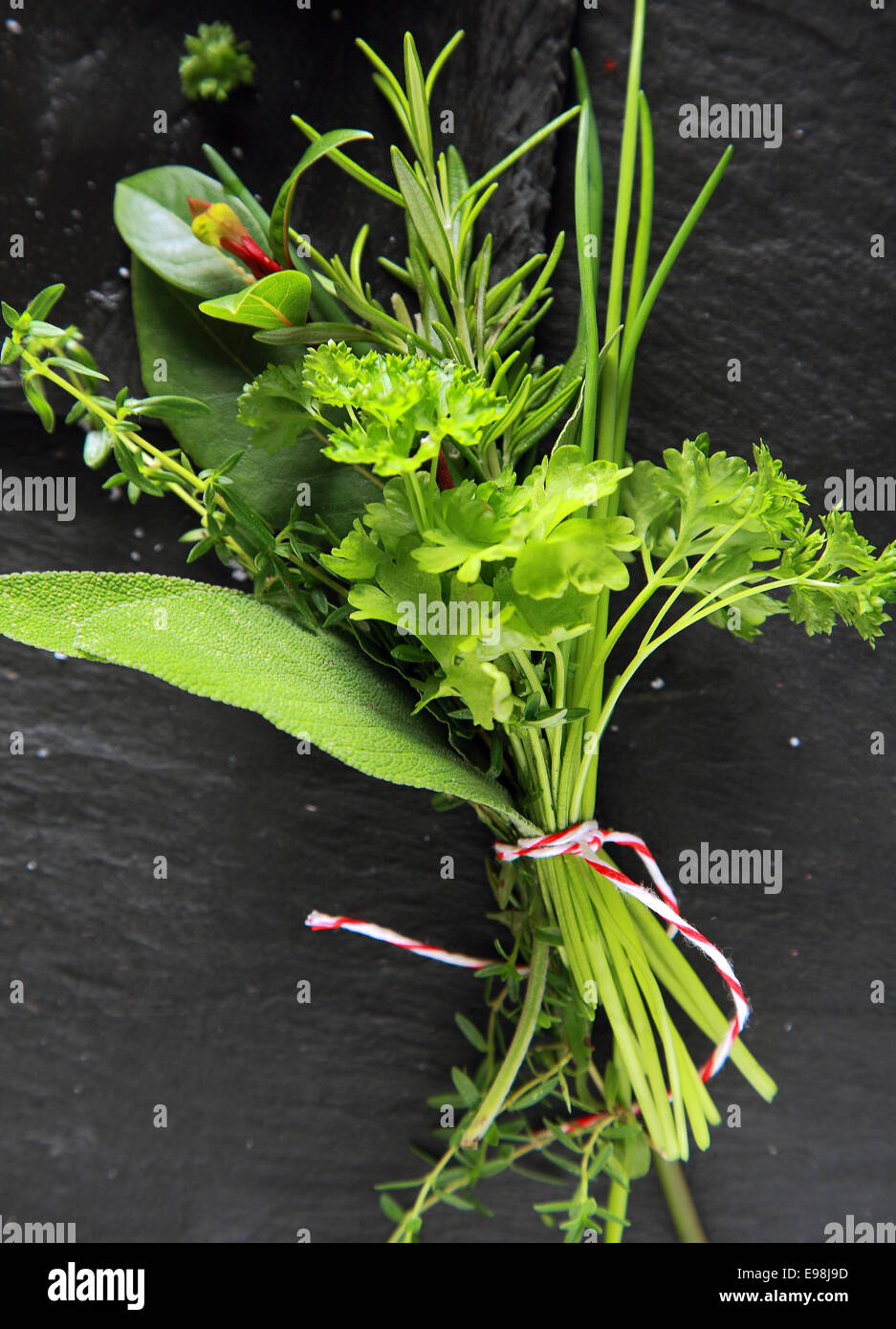Bouquet garni of flavoring herbs hi-res stock photography and images