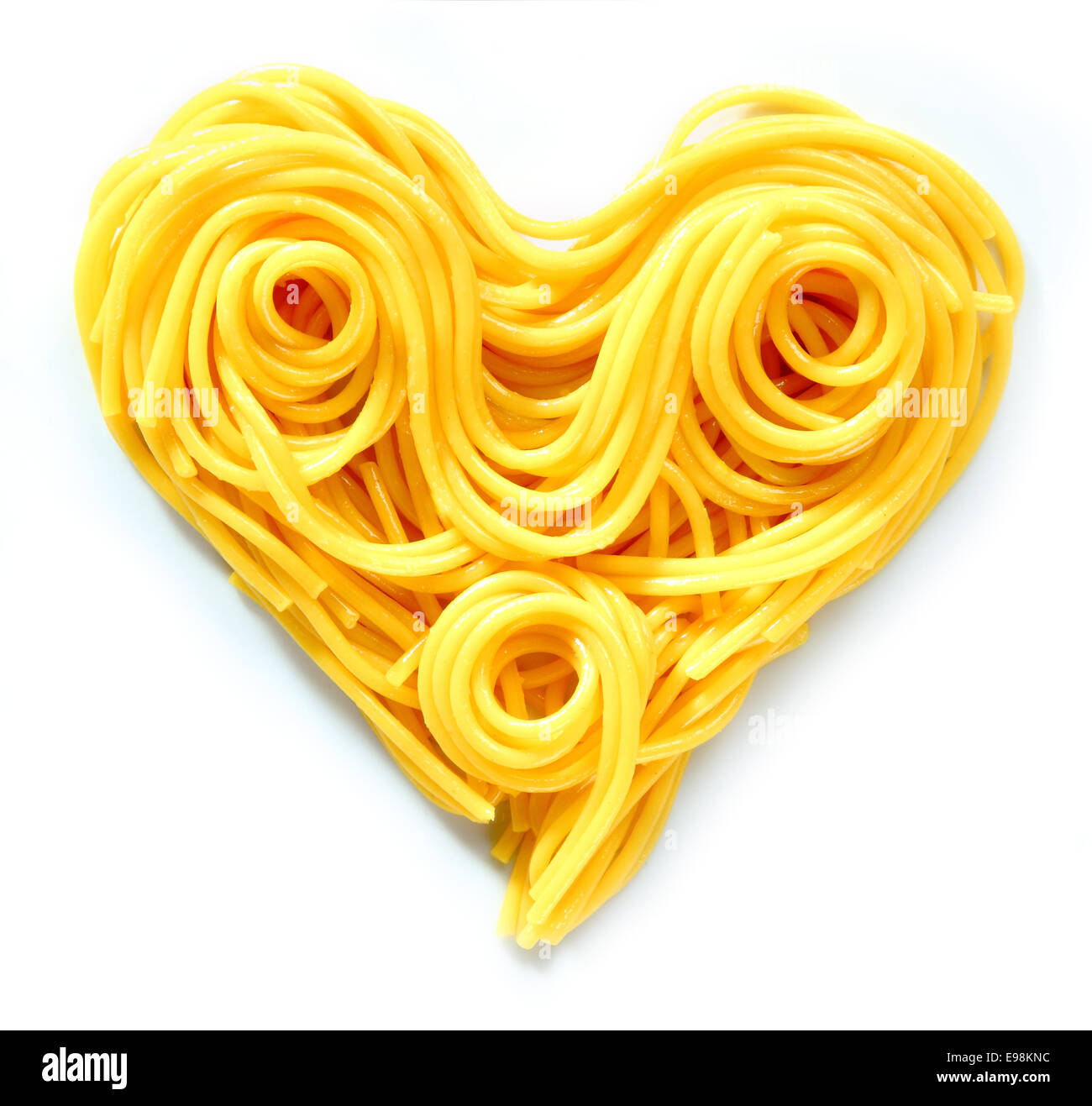 Beauty Pasta Heart. Heartshaped arrangement of pasta, or spaghetti