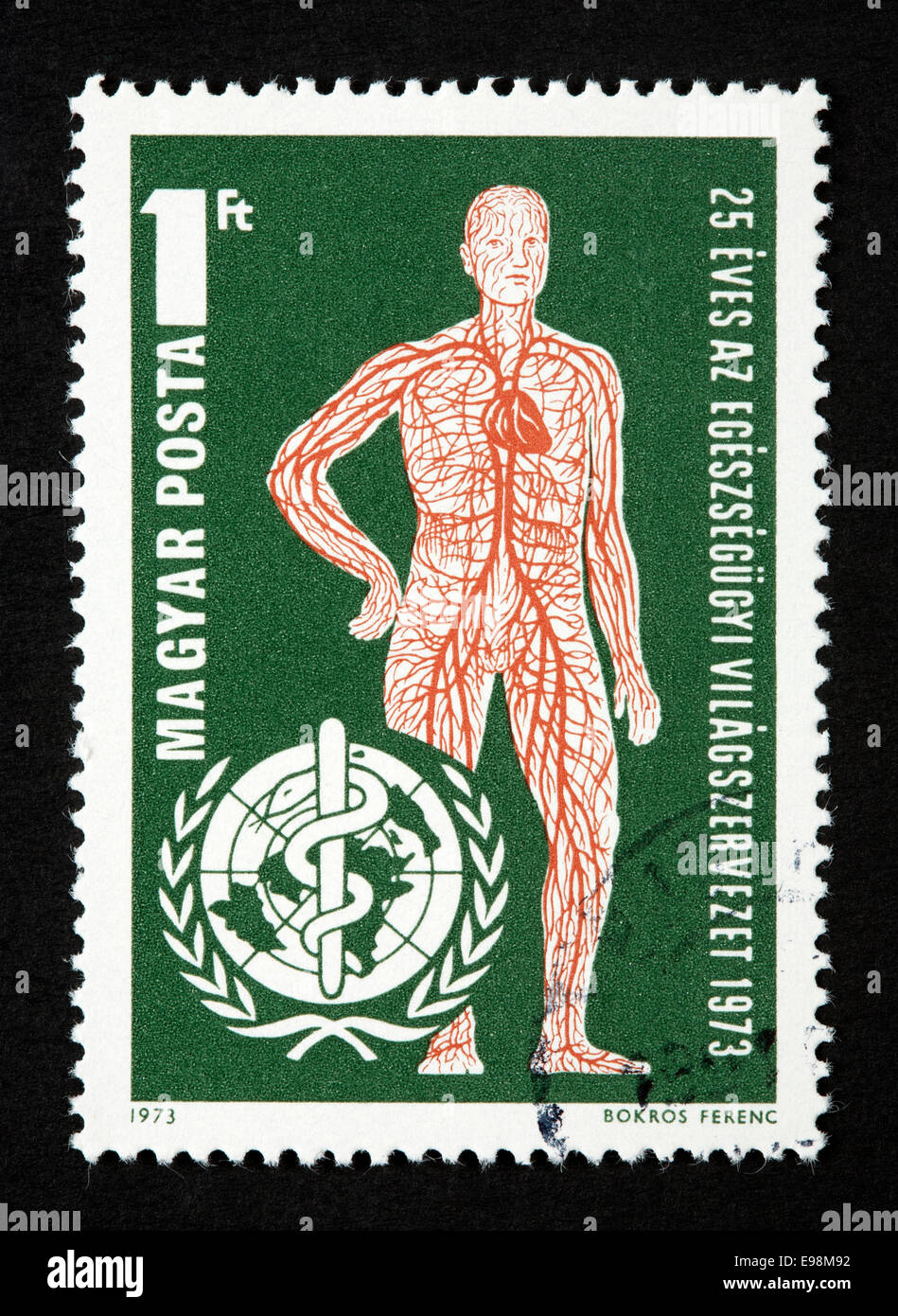 Hungarian postage stamp Stock Photo - Alamy