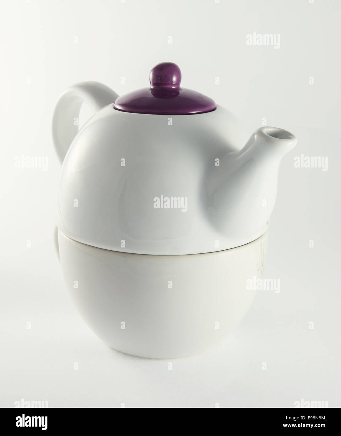 Beautiful ceramic teapot on a white background Stock Photo Alamy