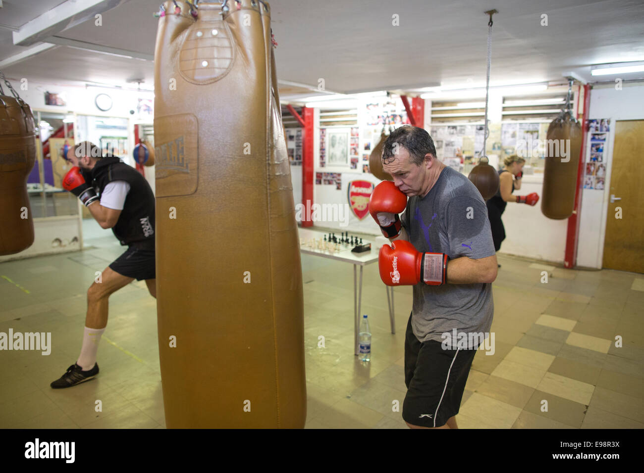 Chessboxing, amateur boxing and chess board game being played alternately  as part of a new surreal sport, Islington, London, UK Stock Photo - Alamy