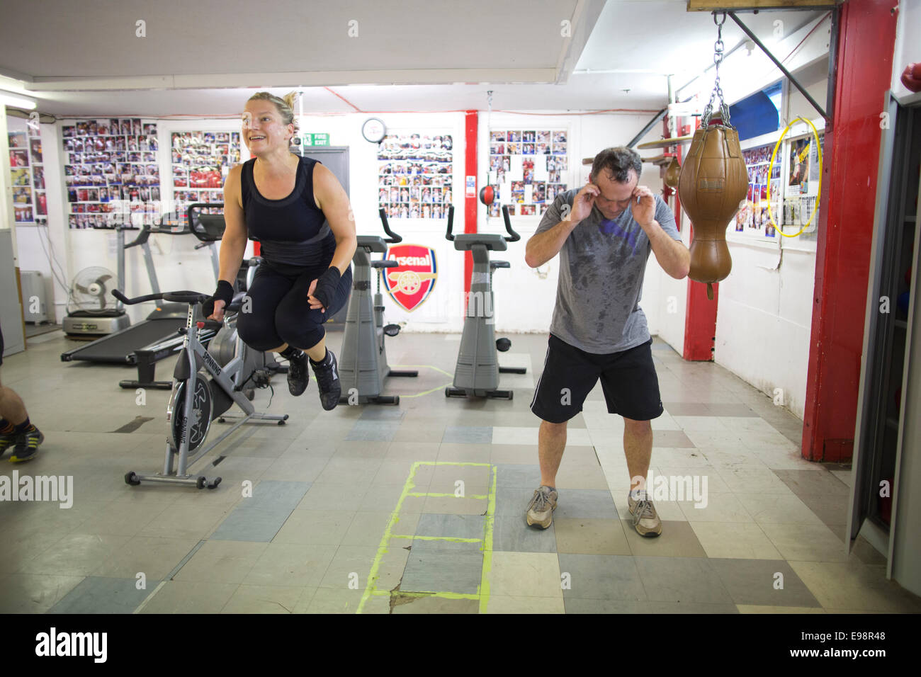 Chessboxing, boxing and chess board game being played alternately as part  of a new surreal sport, Islington, London, UK Stock Photo - Alamy