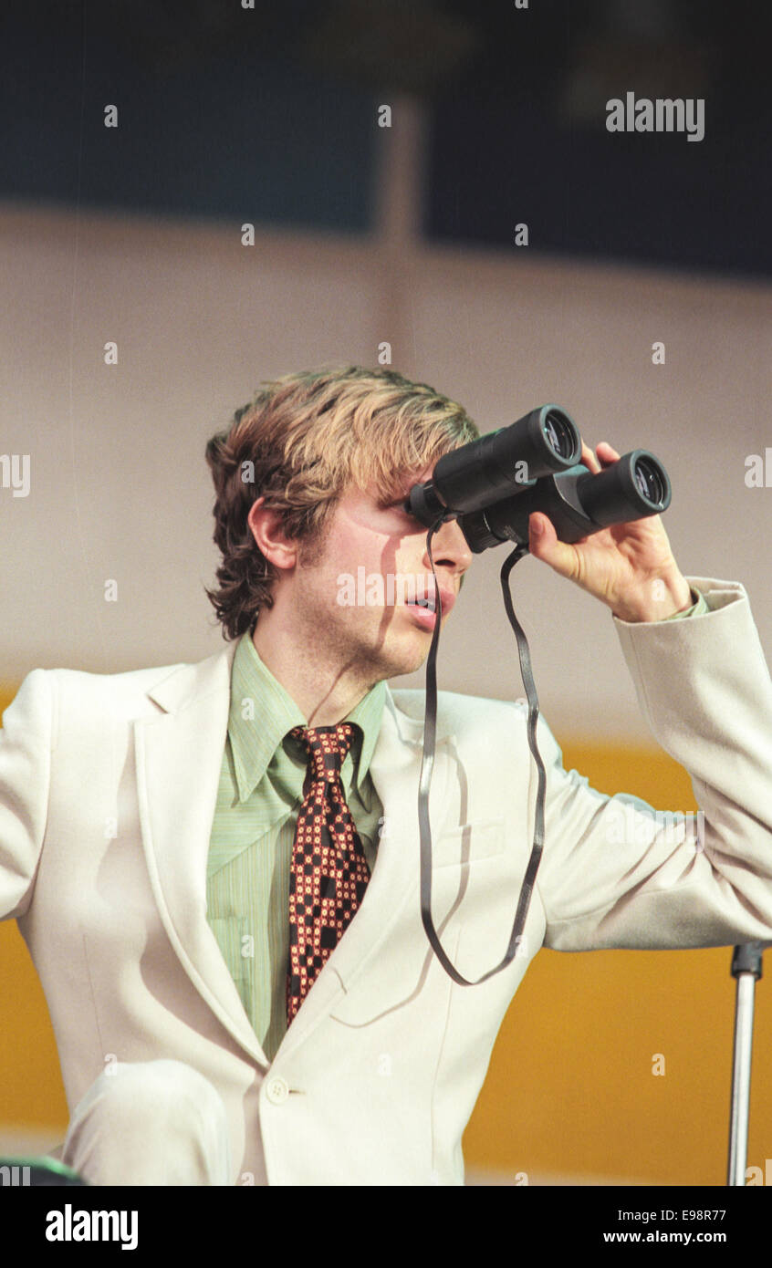 Beck in concert on stage at 'V97' music festival, in England, in August 1997. Stock Photo