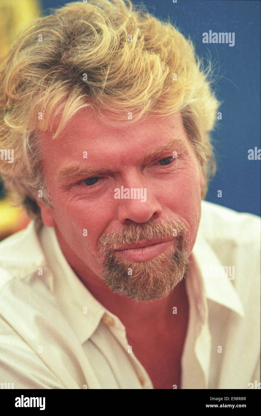 Richard Branson of the Virgin group at 'V97' music festival, in England, in August 1997. Stock Photo