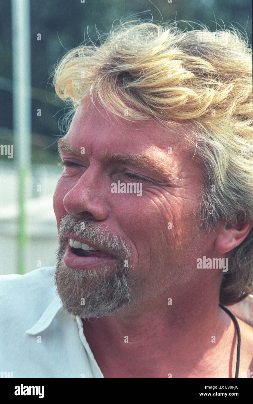 Richard Branson of the Virgin group at 'V97' music festival, in England, in August 1997. Stock Photo