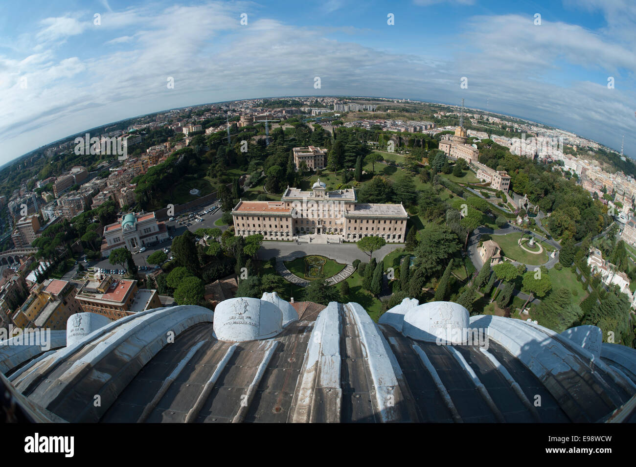View Point Rome Viewpoint from the Dome of St Peter, Vatican, Rome, Italy Stock Photo ...