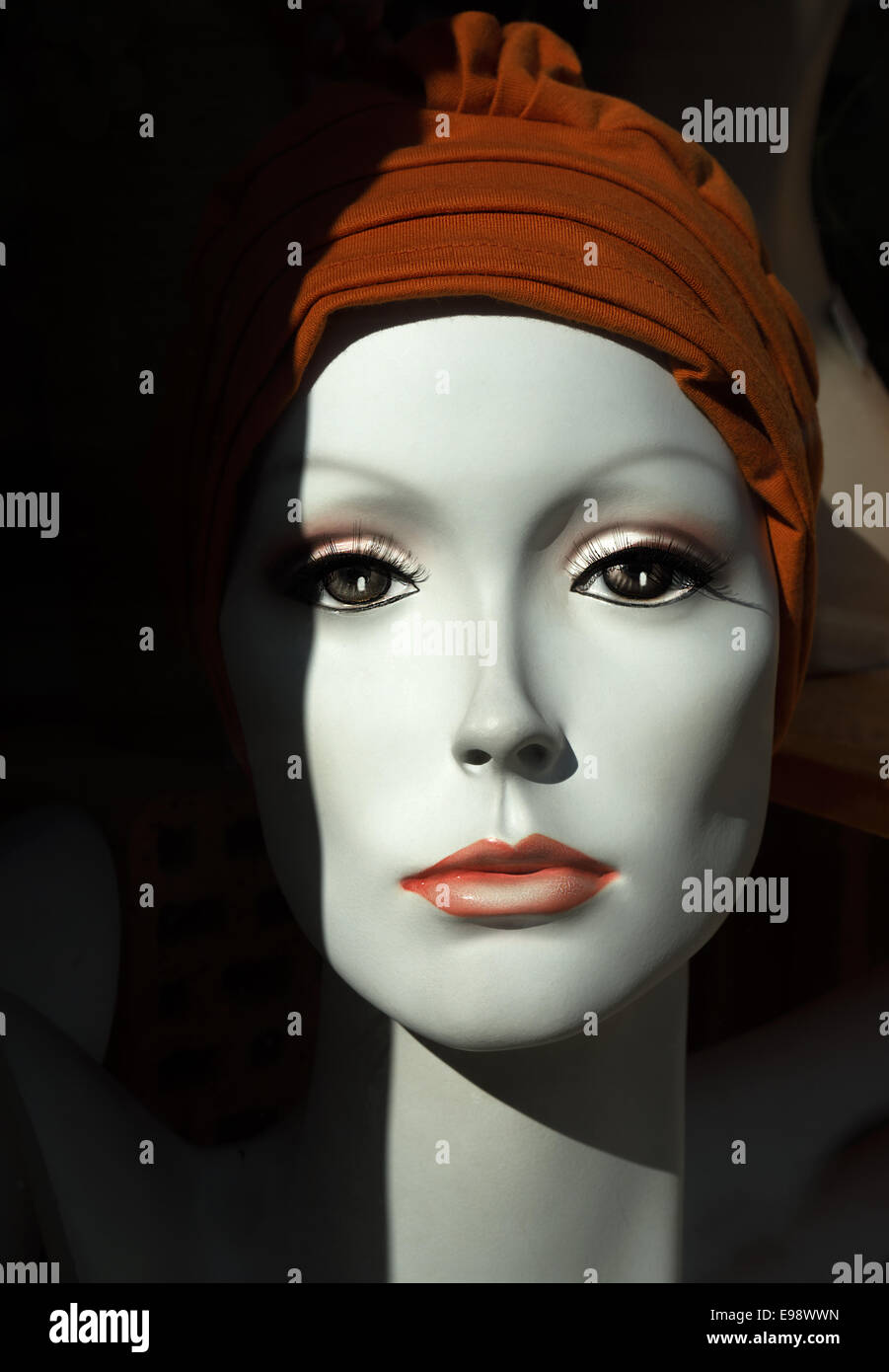 Face of a mannequin Stock Photo