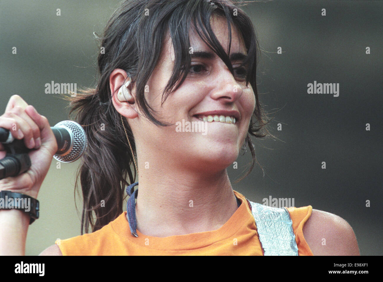 Justine Frischmann of Elastica in concert on stage at 'Rock On The ...