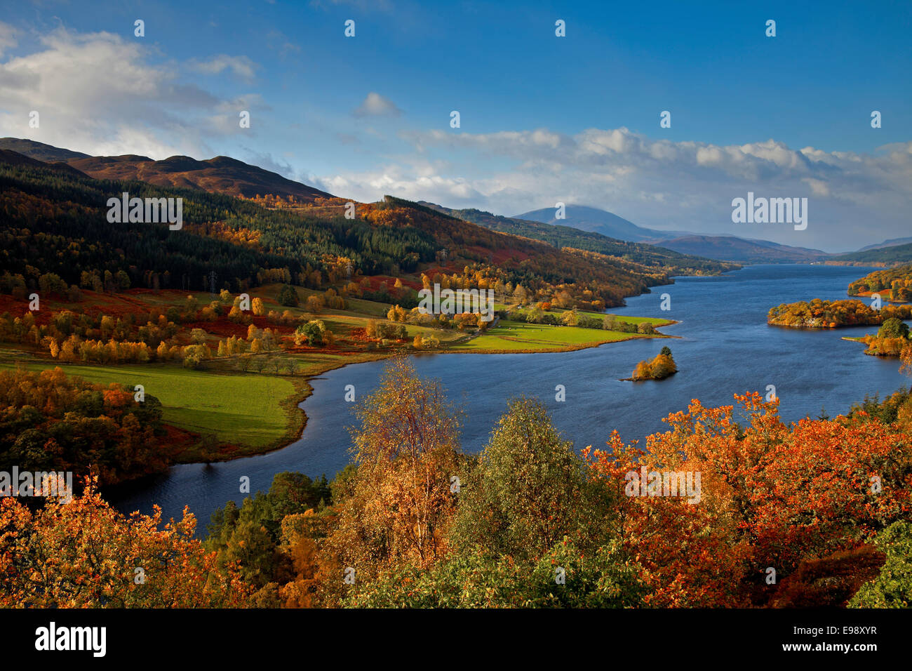 Queen's View, Autumn, Perth and Kinross Perthshire, Scotland, UK Stock Photo