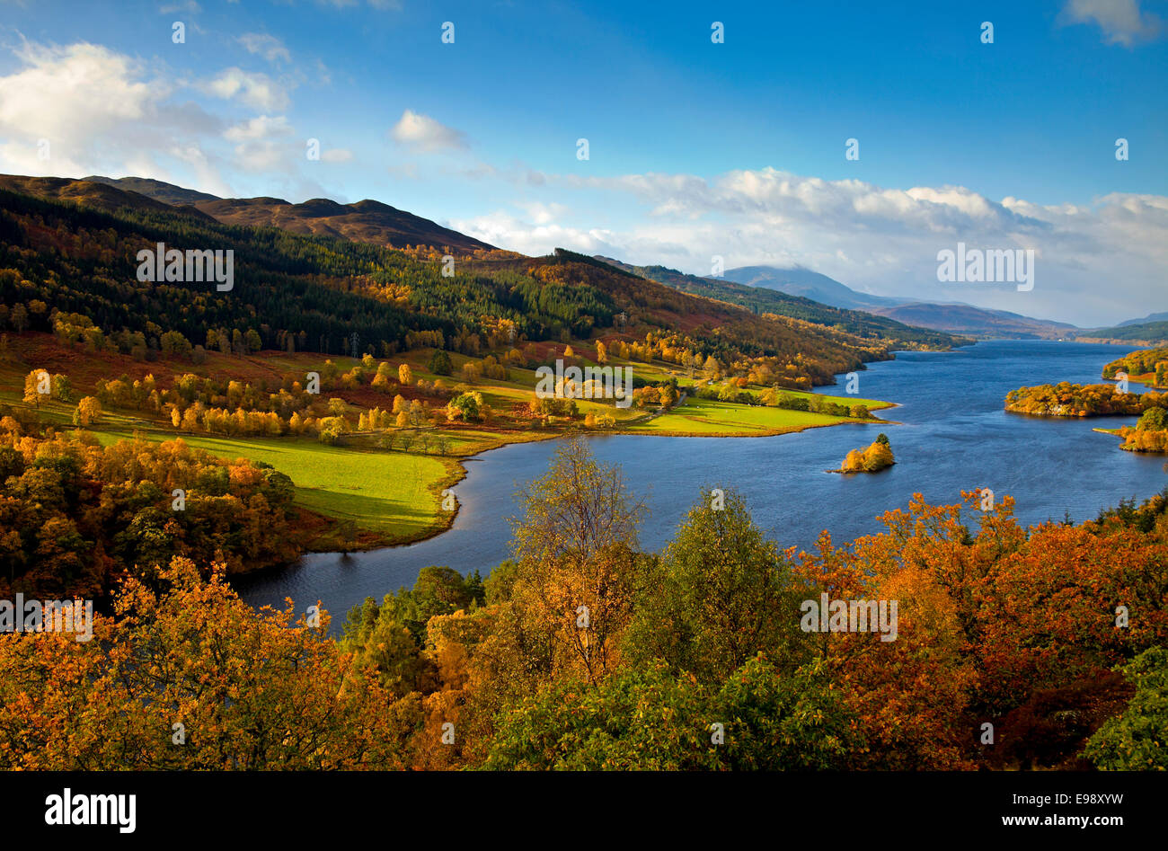 Autumn, Queen's View Perth and Kinross Perthshire Scotland Stock Photo