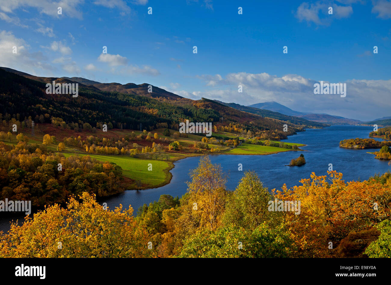 Autumn, Queen's View Perth and Kinross Perthshire Scotland Stock Photo