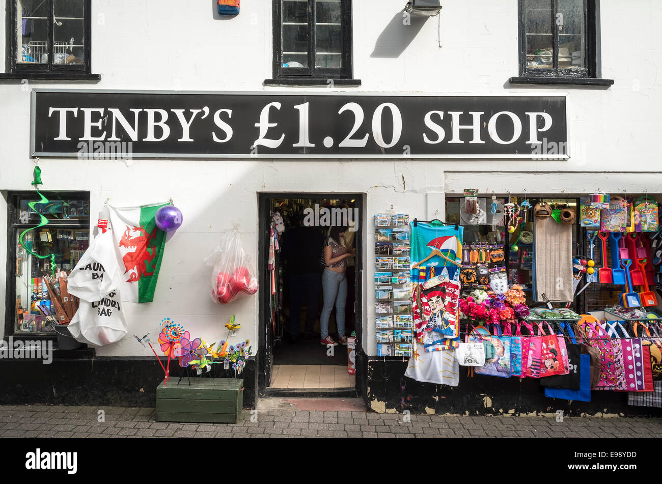 Tenby's £1.20 shop in Tenby South Wales UK Stock Photo - Alamy