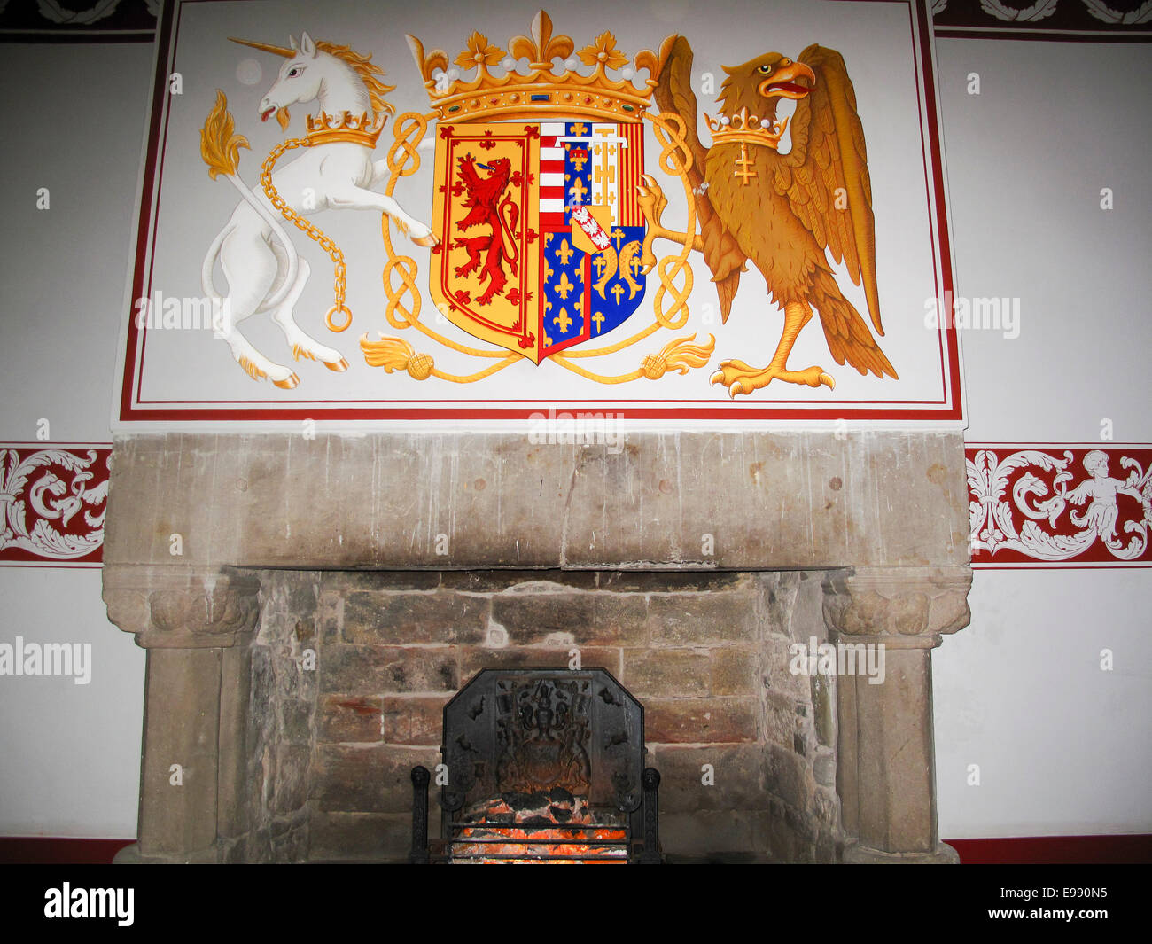 Coat of Arms Queen's Outer Hall Stirling Castle Stock Photo Alamy