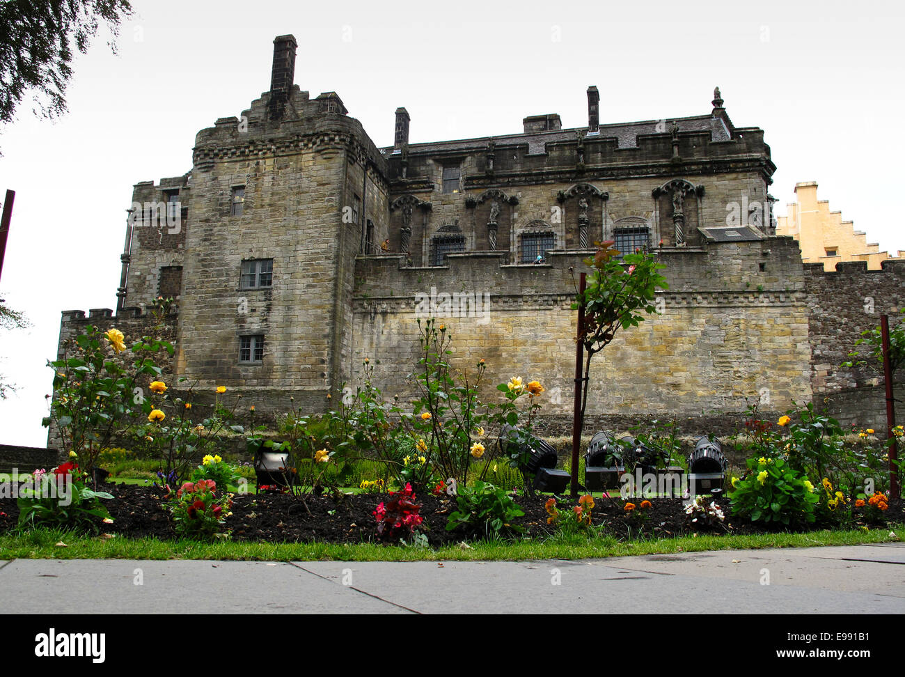 Stirling Castle Royal Apartments from bowling green gardens Stock Photo