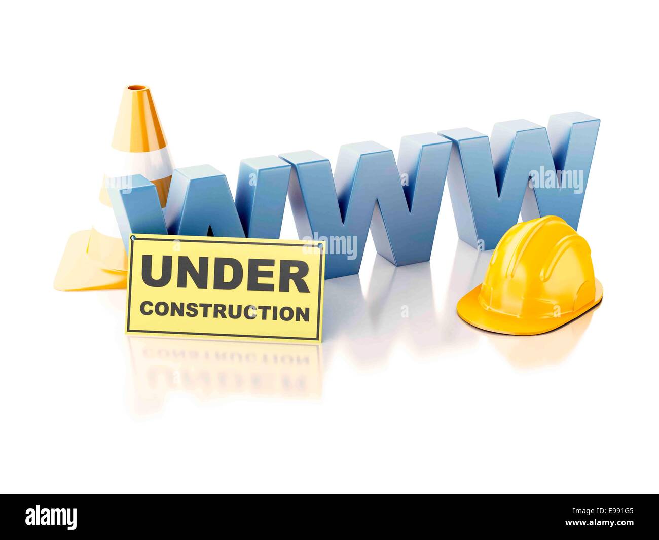 image of Website building , under construction concept. 3d illustration ...