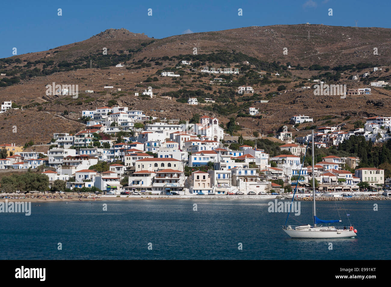 Greece, Cyclades, Andros, Batsi Stock Photo Alamy