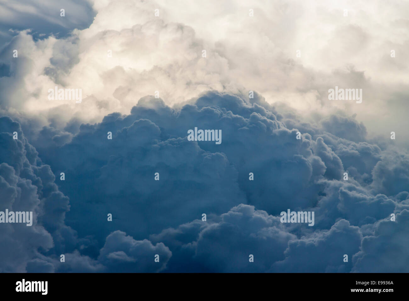 Elevated view of europe landscape with suggestive cloud. Sky, North ...