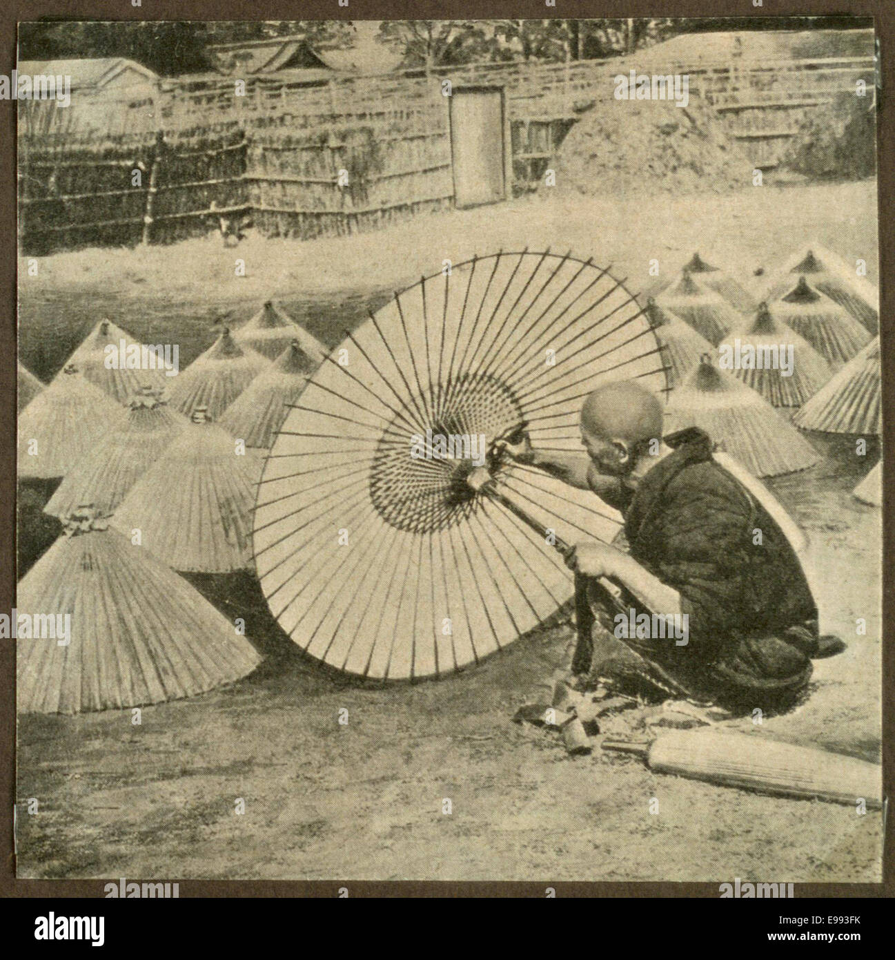 Making umbrellas (Japan) 9099970734 o Stock Photo