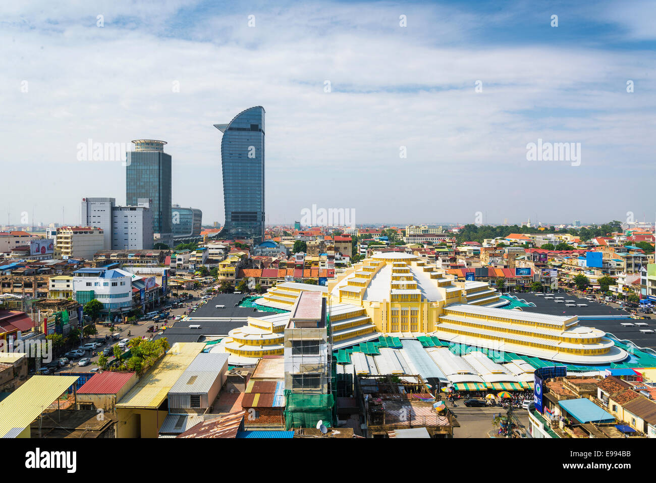 central phnom penh city in cambodia Stock Photo