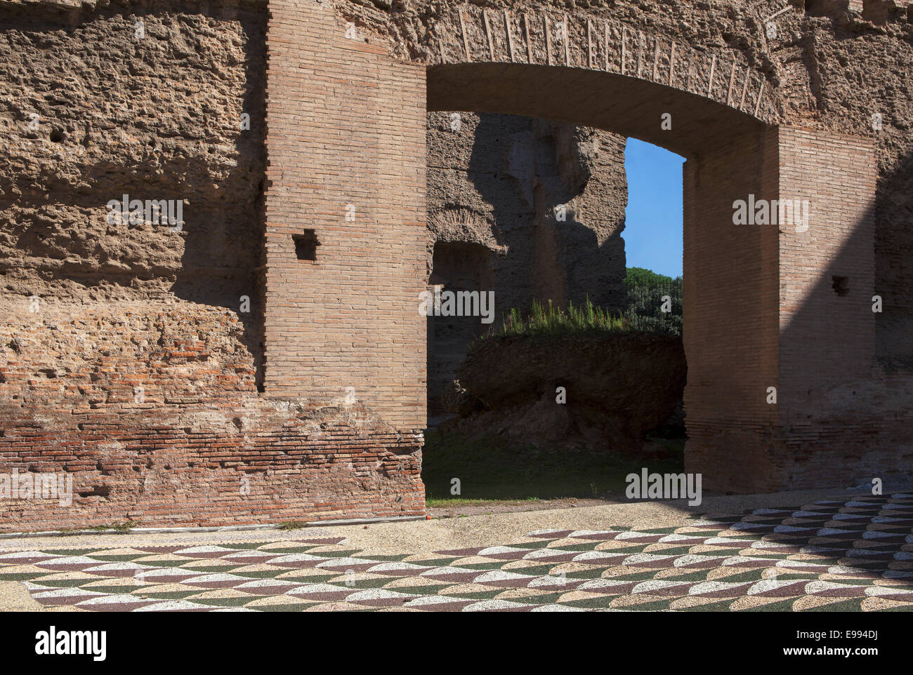 The Baths of Caracalla in Rome Stock Photo