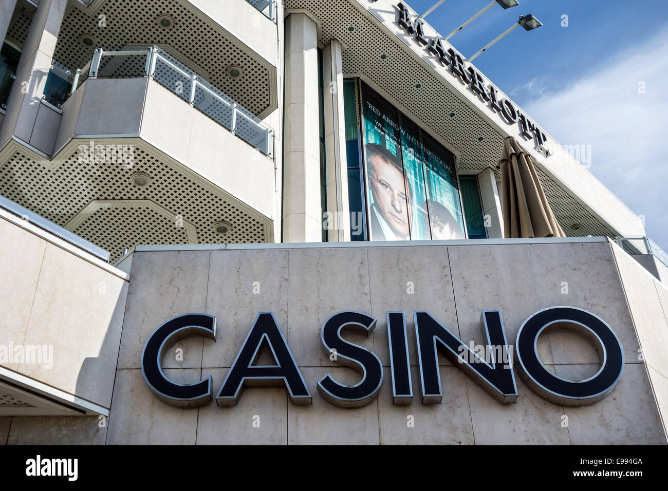 Casino of the JW Marriott Cannes hotel, French Riviera, Côte d'Azur, Alpes-Maritimes, France Stock Photo